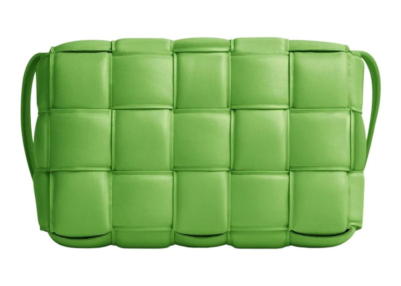 Bottega Veneta Padded Intreccio Cassette Crossbody Bag Acid Green