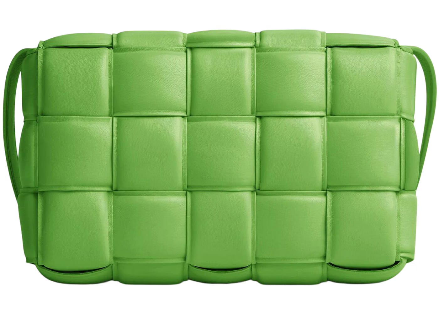 Bottega Veneta Padded Intreccio Cassette Crossbody Bag Acid Green