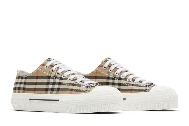 Burberry Check Cotton Sneakers Archive Beige