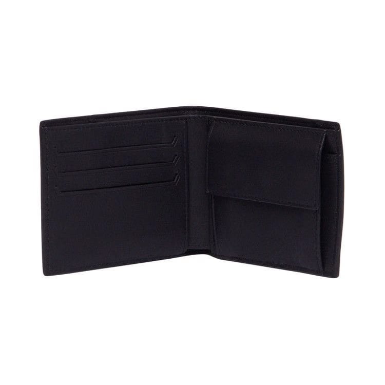 Bottega Veneta Logo Embossed Two Tone Bi-fold Wallet White/Black