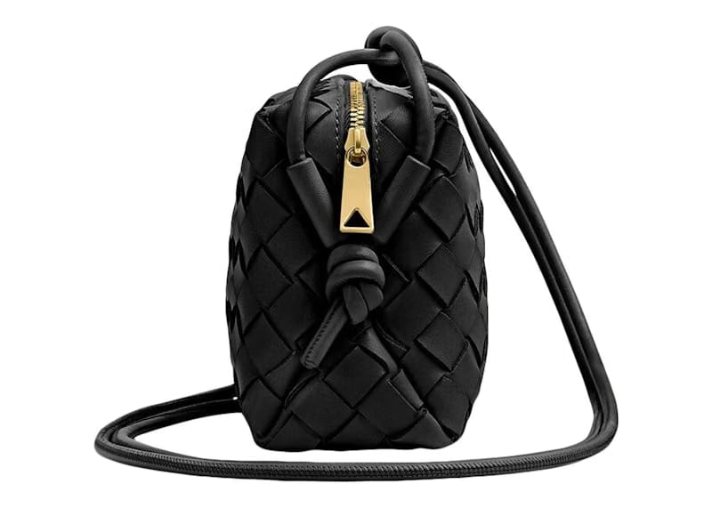 Bottega Veneta Loop Intrecciato Camera Bag Mini Black