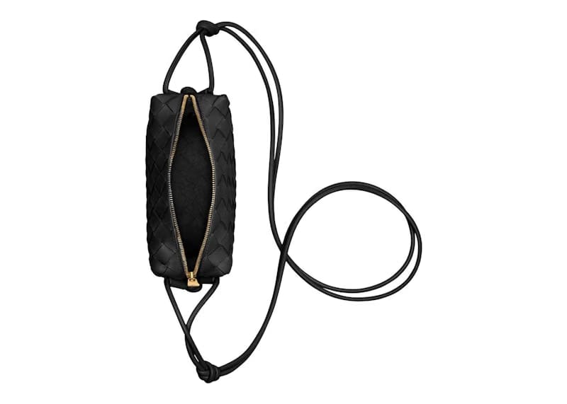 Bottega Veneta Loop Intrecciato Camera Bag Mini Black