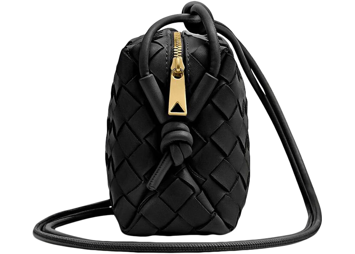Bottega Veneta Loop Intrecciato Camera Bag Mini Black