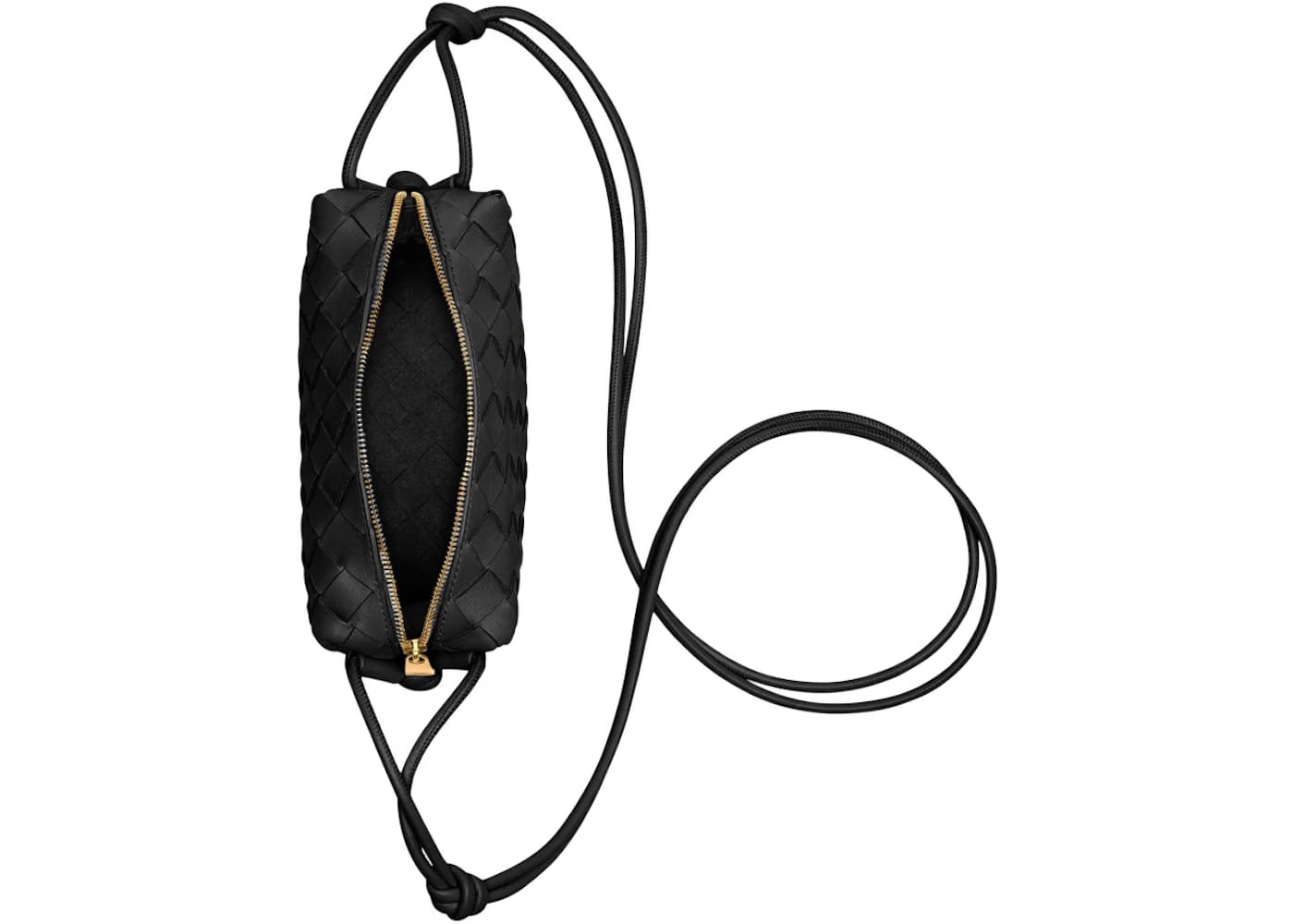 Bottega Veneta Loop Intrecciato Camera Bag Mini Black