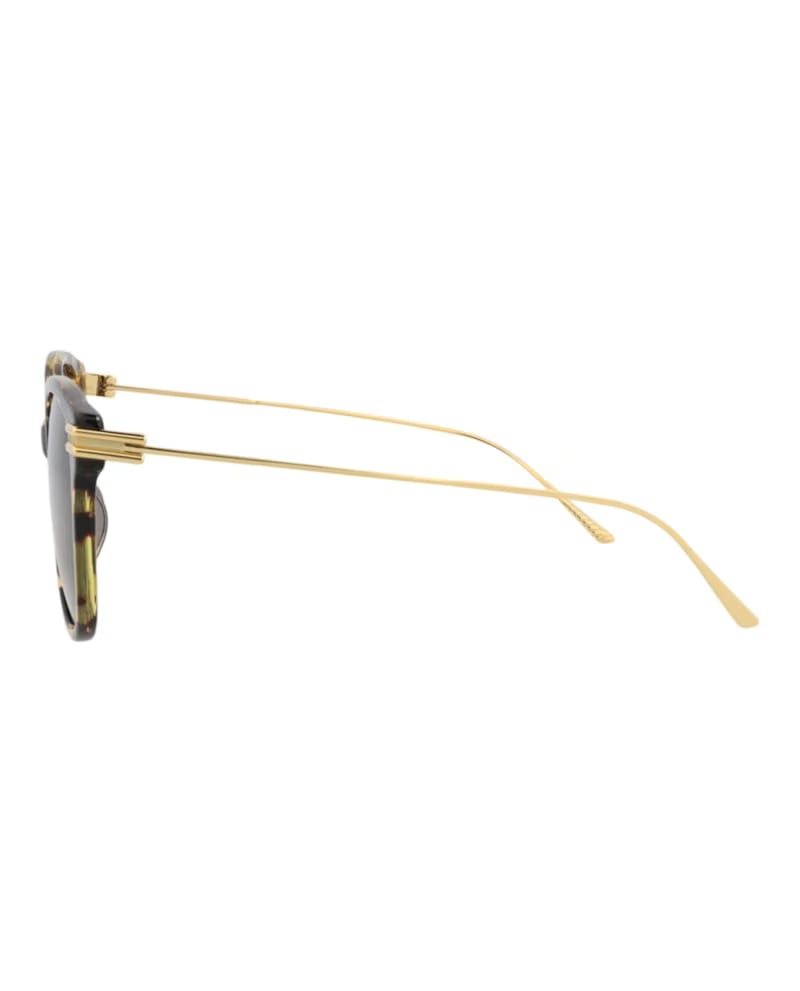 Bottega Veneta Round-Frame Acetate Sunglasses Havana Gold Brown (BV1048SA-30008554-002)
