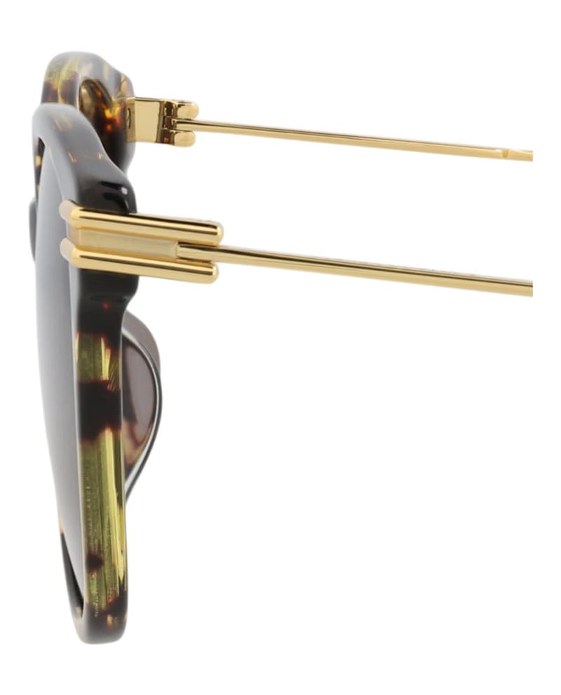 Bottega Veneta Round-Frame Acetate Sunglasses Havana Gold Brown (BV1048SA-30008554-002)