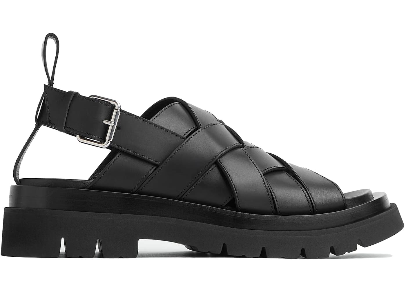 Bottega Veneta Lug Strap Sandal Black