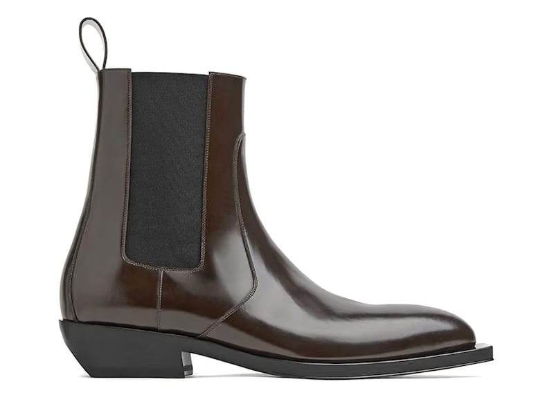 Bottega Veneta Pointed Toe Chelsea Boot Brown