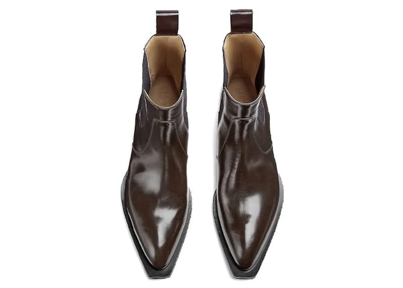 Bottega Veneta Pointed Toe Chelsea Boot Brown