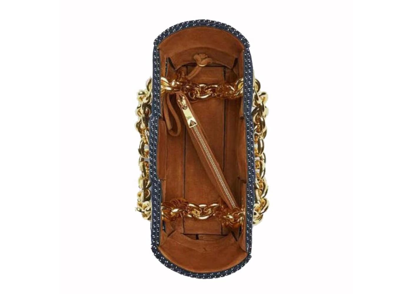 Bottega Veneta Chain Holder Denim Bag Blue