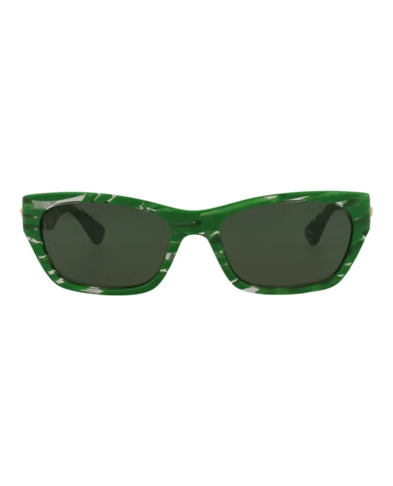 Bottega Veneta Square Rectangle Sunglasses Green/Green/Green (BV1143S-30013129-004)