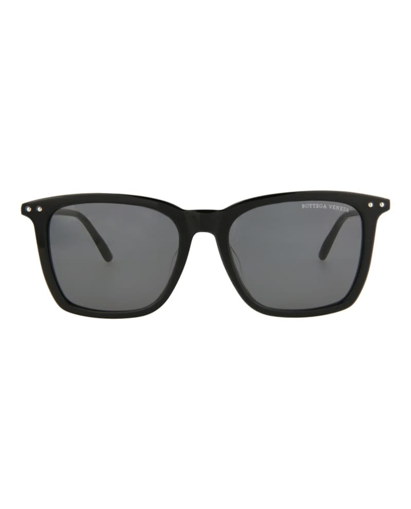 Bottega Veneta Square Rectangle Sunglasses Black Black Grey (BV0251SA-30007260-001)