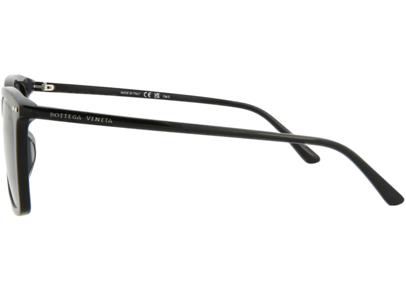 Bottega Veneta Square Rectangle Sunglasses Black Black Grey (BV0251SA-30007260-001)