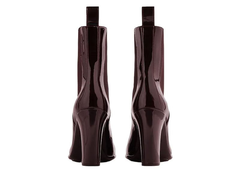Bottega Veneta Patent Leather Ankle Boot Brown (Women's)