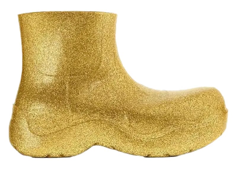 Bottega Veneta Puddle Ankle Boots Gold