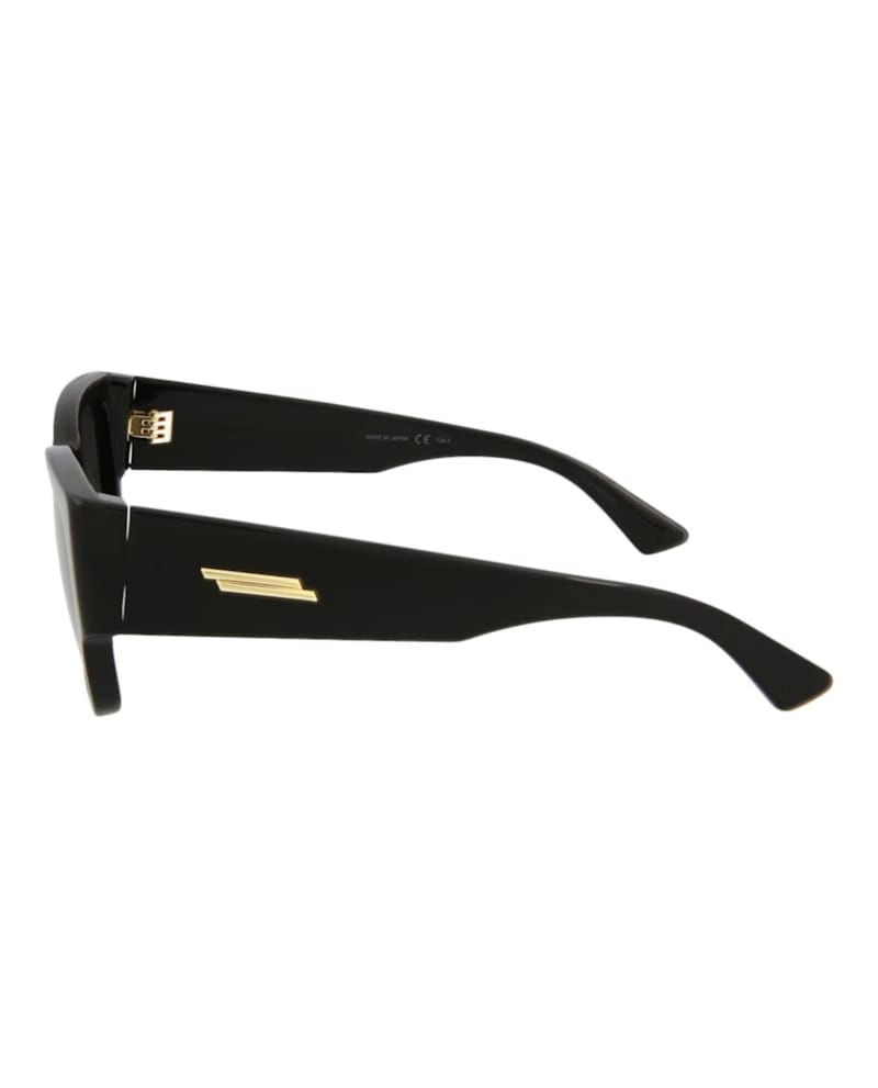 Bottega Veneta Rectangle Sunglasses Black/Black/Grey (BV1026S-30008355-001)