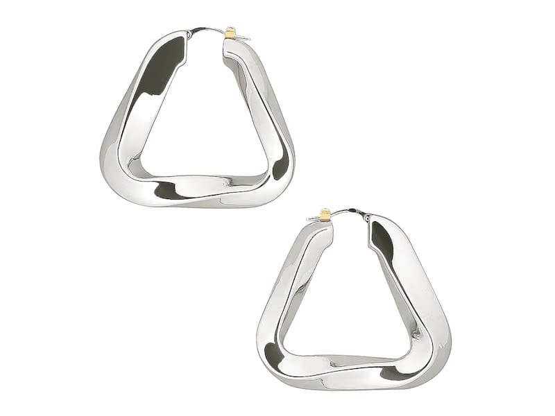 Bottega Veneta Triangle Earrings Argento Antique