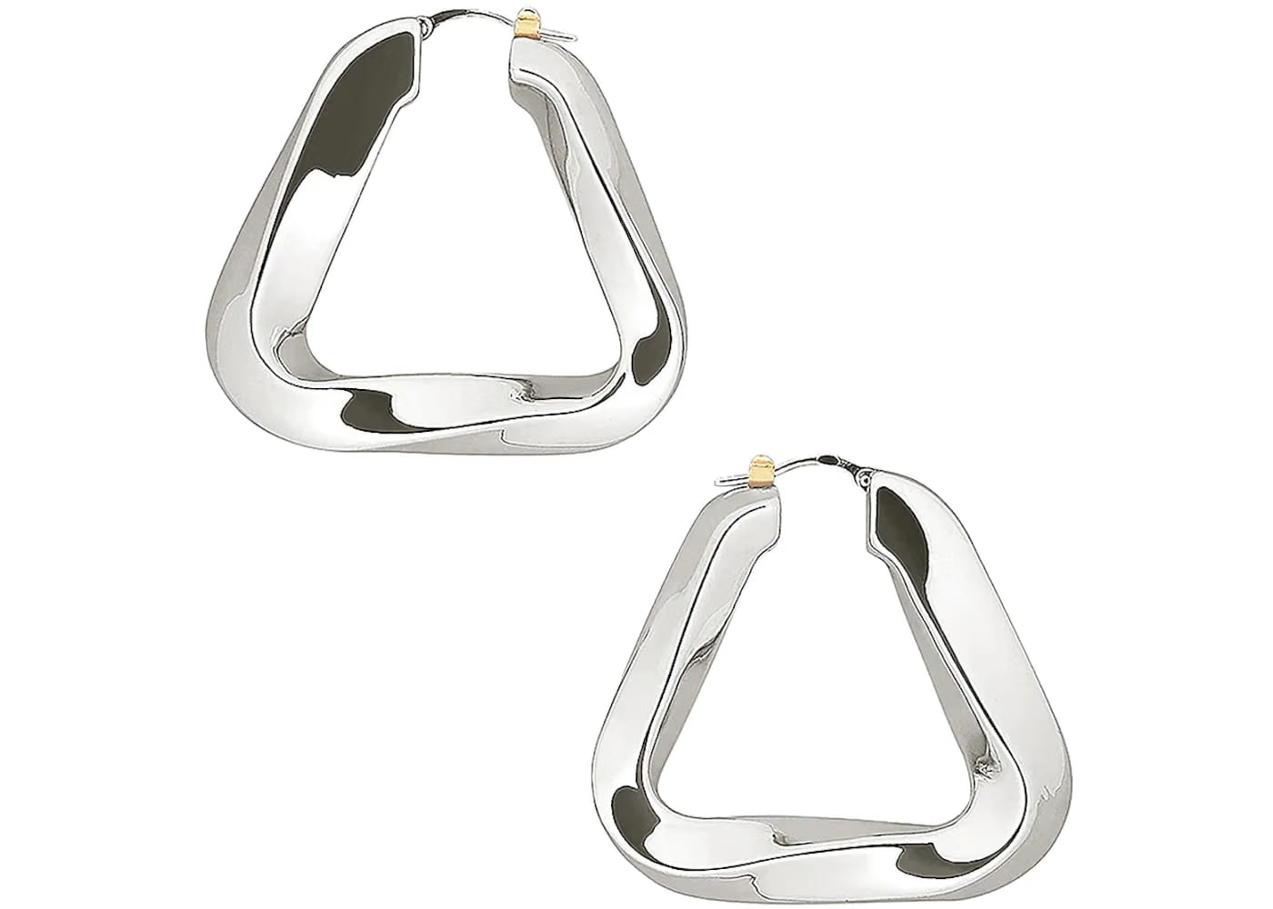 Bottega Veneta Triangle Earrings Argento Antique