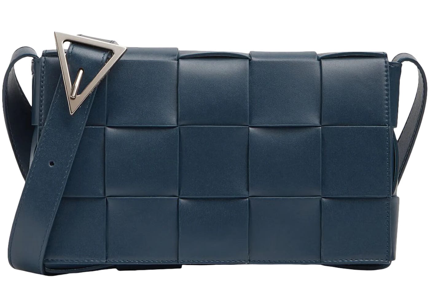 Bottega Veneta Cassette Intreccio Crossbody Bag Deep Blue/Pale Blue