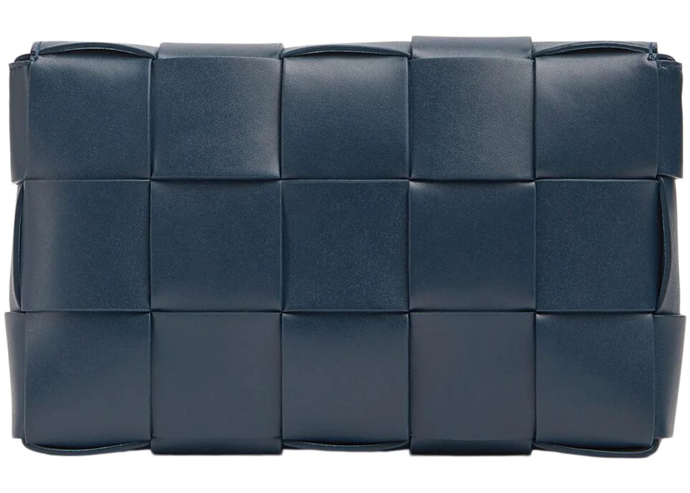 Bottega Veneta Cassette Intreccio Crossbody Bag Deep Blue/Pale Blue