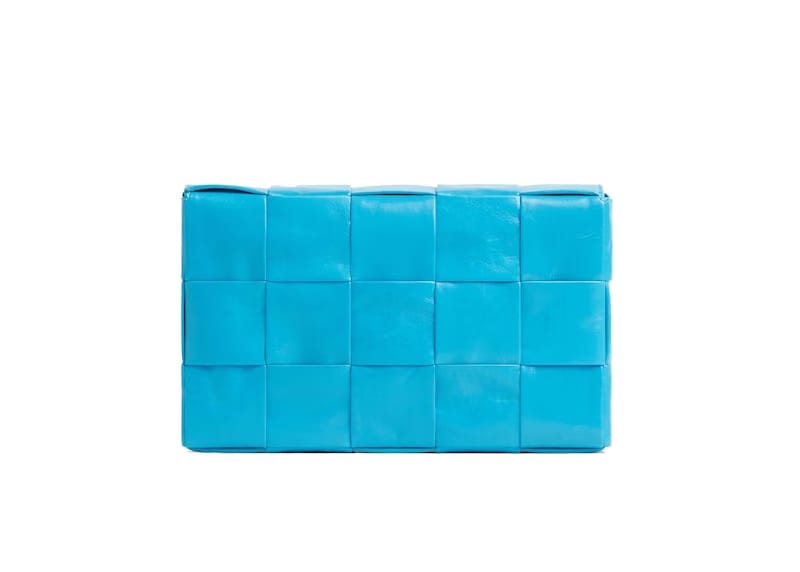 Bottega Veneta Medium Cassette Intrecciato Crossbody Bag Pool