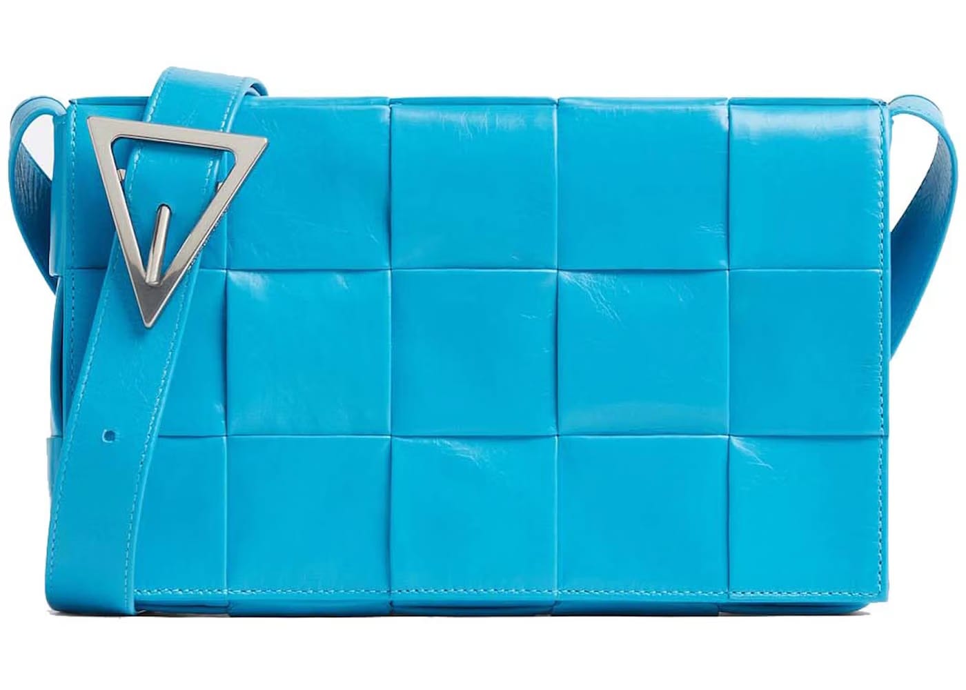 Bottega Veneta Medium Cassette Intrecciato Crossbody Bag Pool