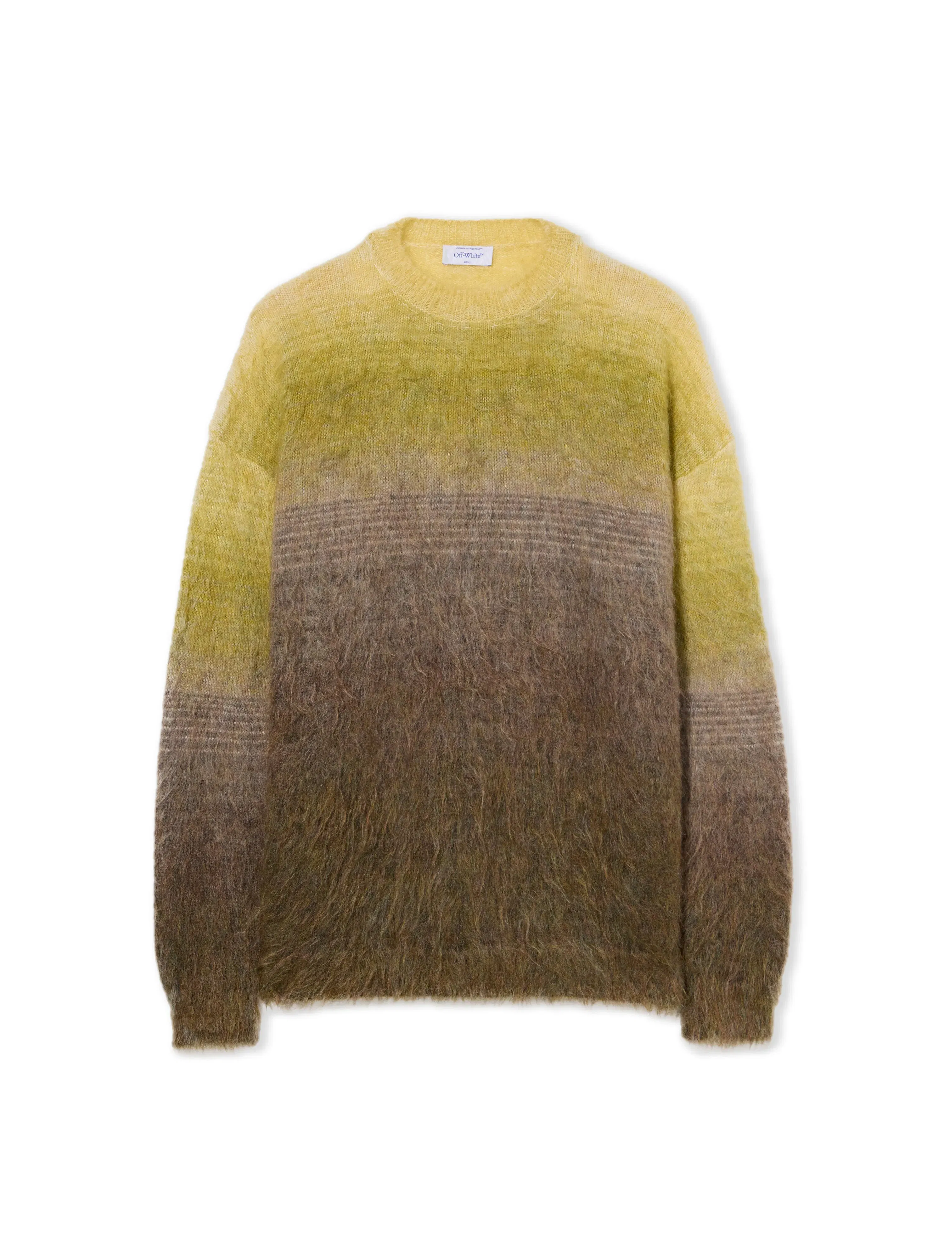 Off White Mohair Arrow Gradient Crewneck