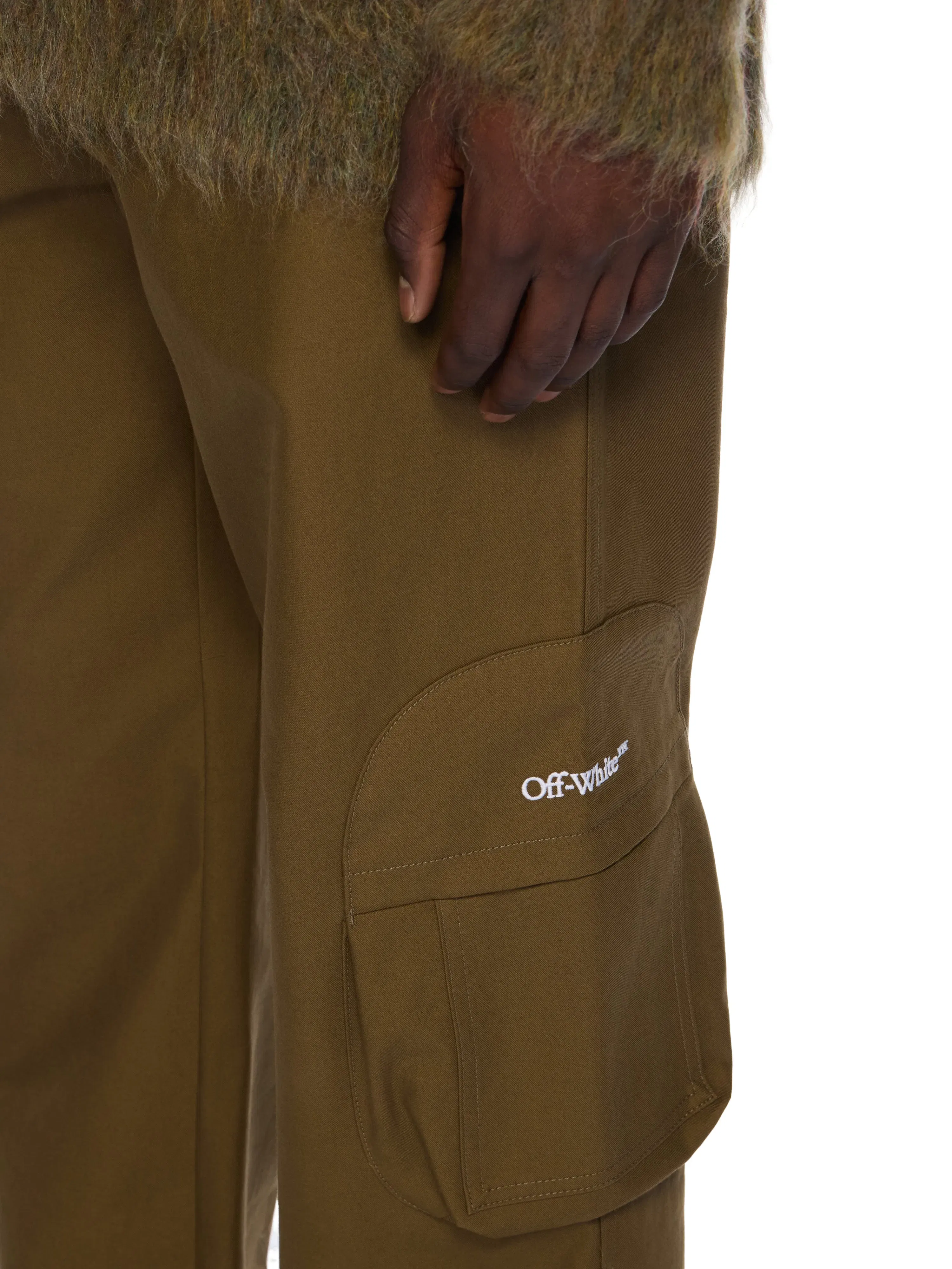 Off White Bookish Cotton Cargo Pants