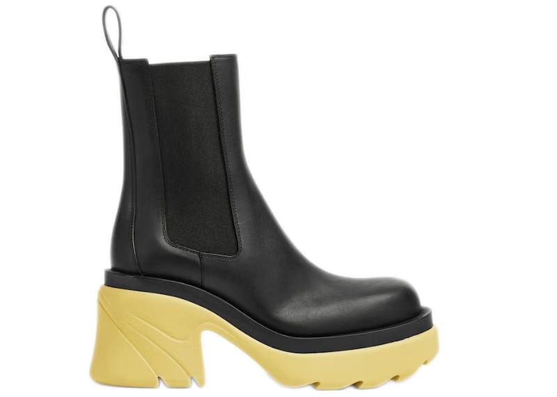 Bottega Veneta Flash Platform Ankle Boot Black Lemonade (Women's)