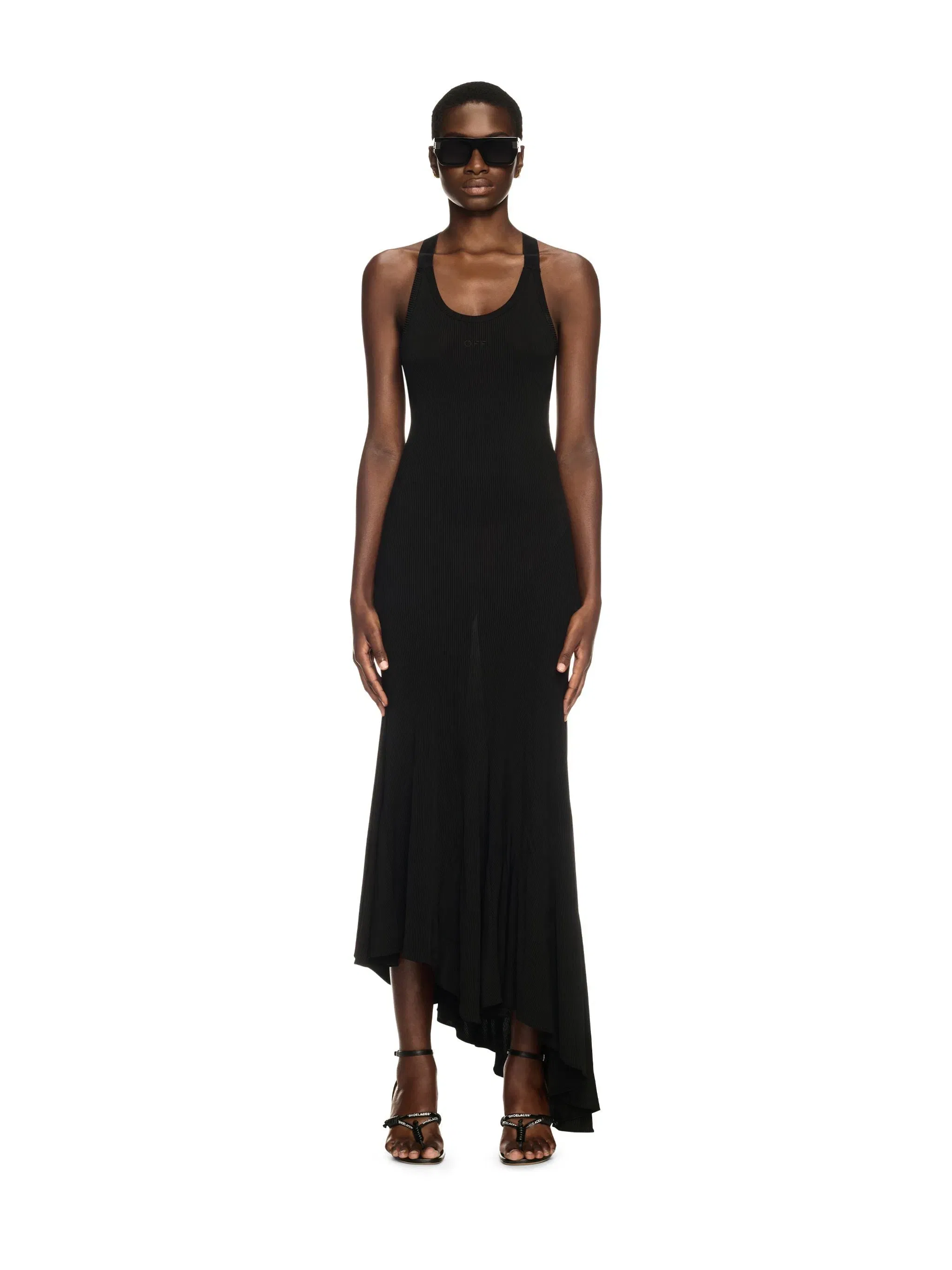 Off White Light Rib Alla Dress
