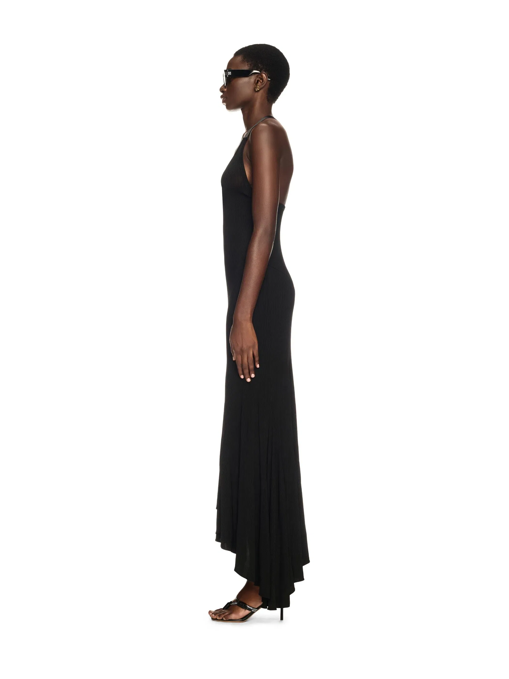 Off White Light Rib Alla Dress