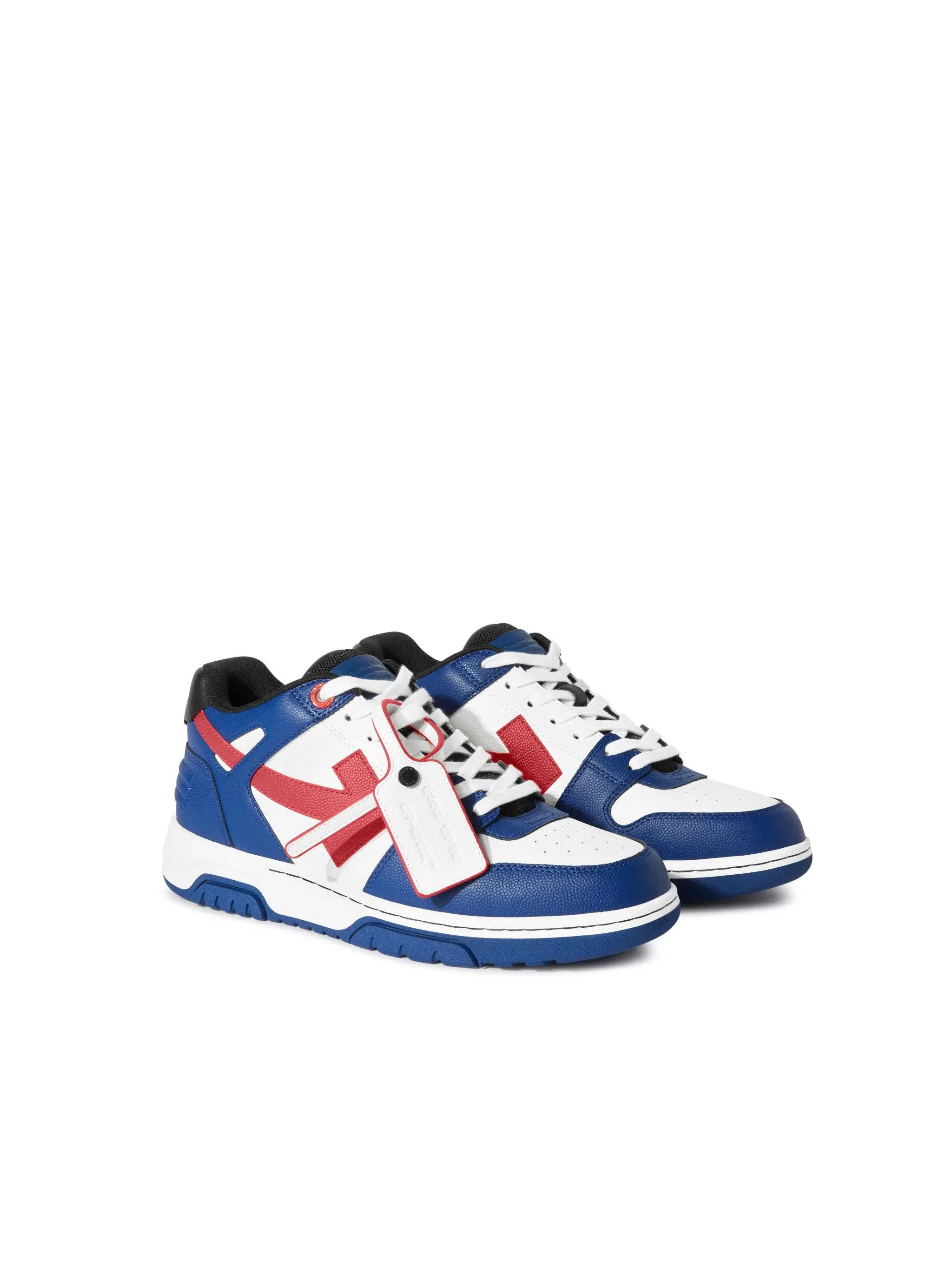 Off White OOO Basket Leather Blue