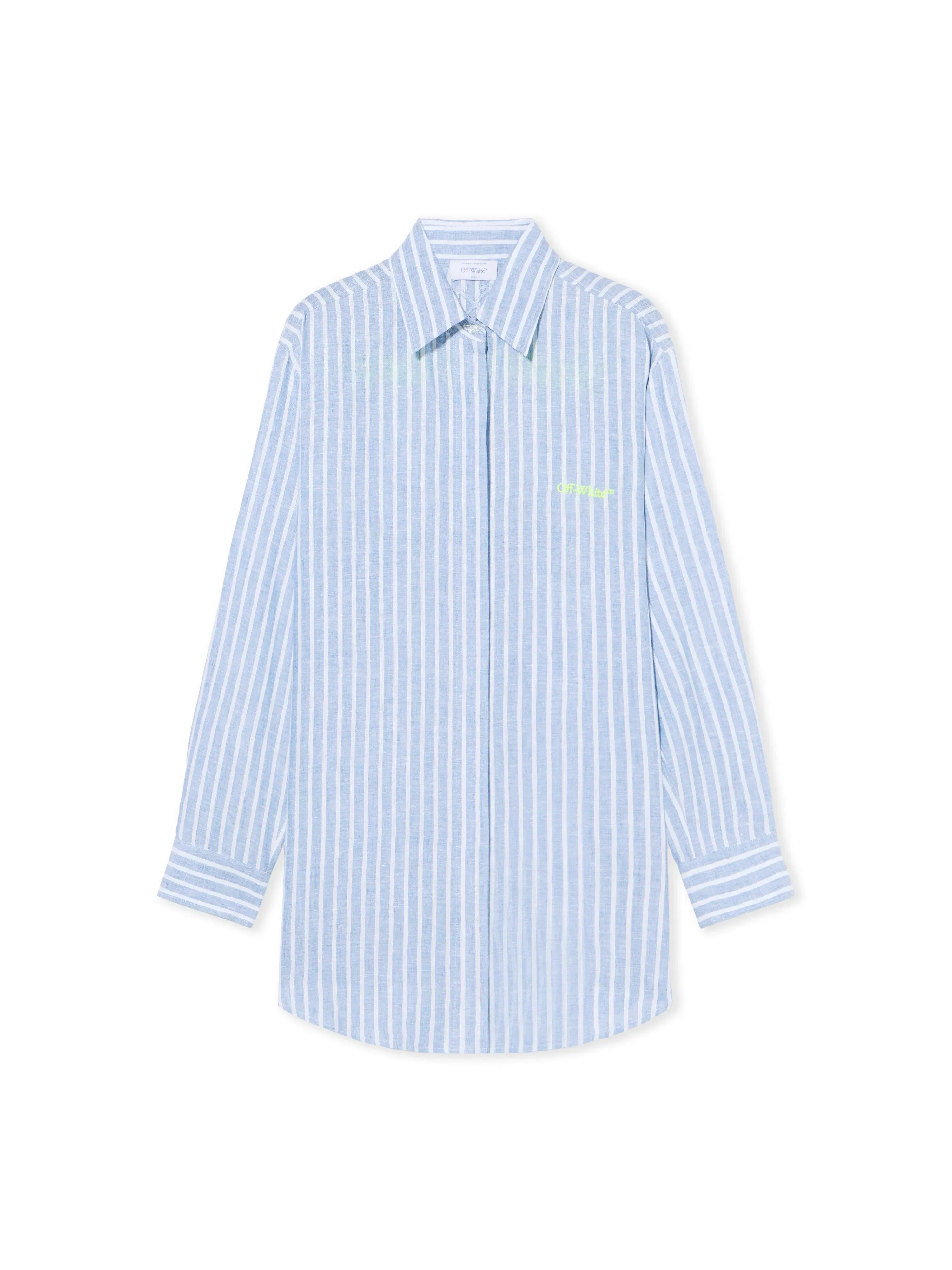 Off White Striped Over Shirt Dress