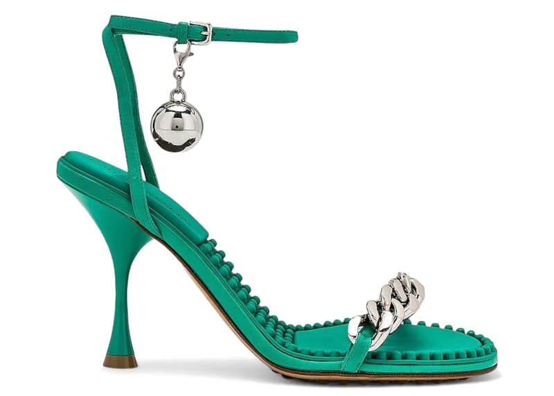 Bottega Veneta Dot Ankle Strap Sandals Acid Turquoise (Women's)