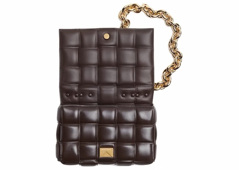 Bottega Veneta Chain Cassette Padded Intreccio Shoulder Bag Fondant