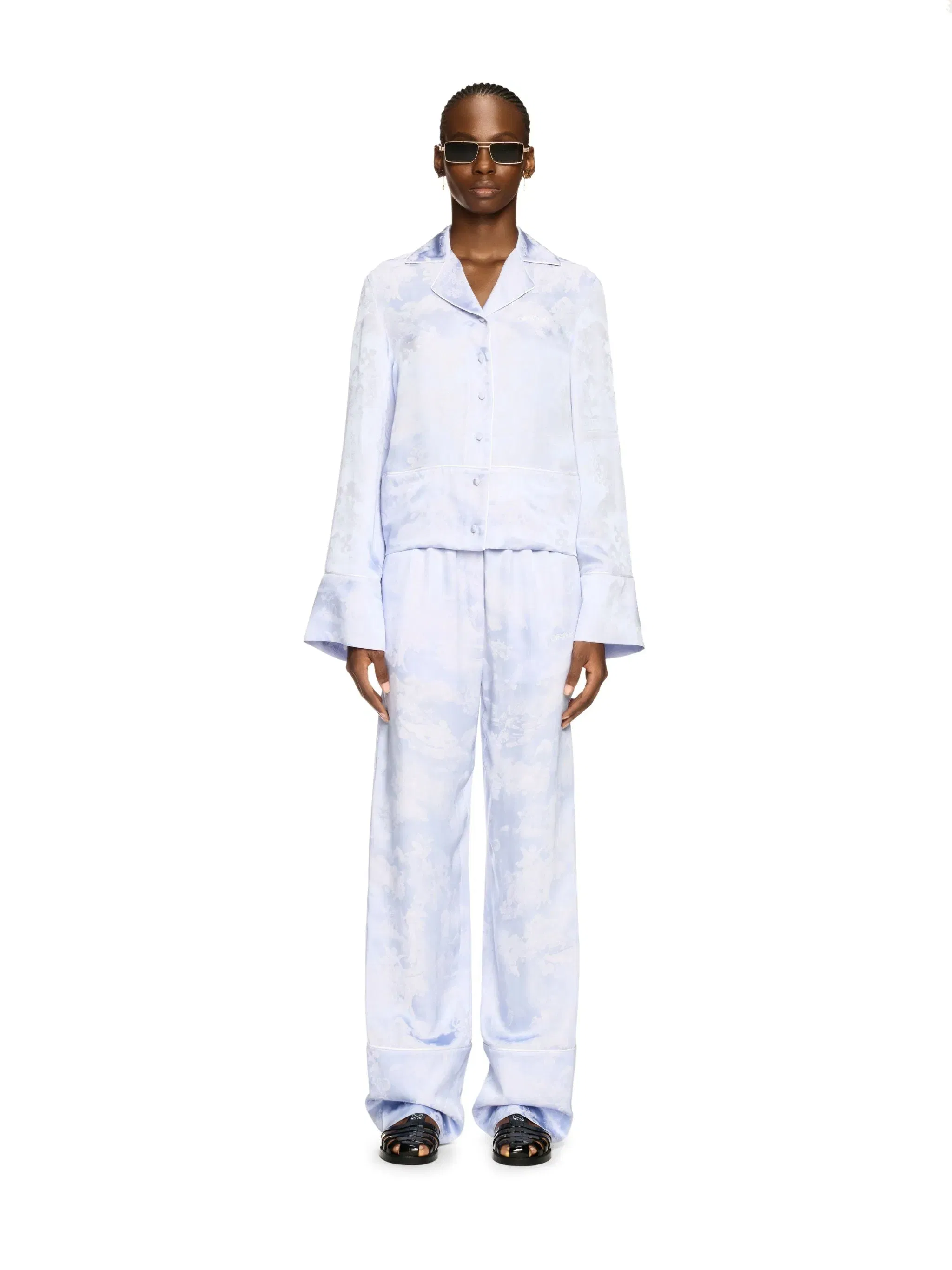 Off White Fresco Jacq Vi Pajama Pants