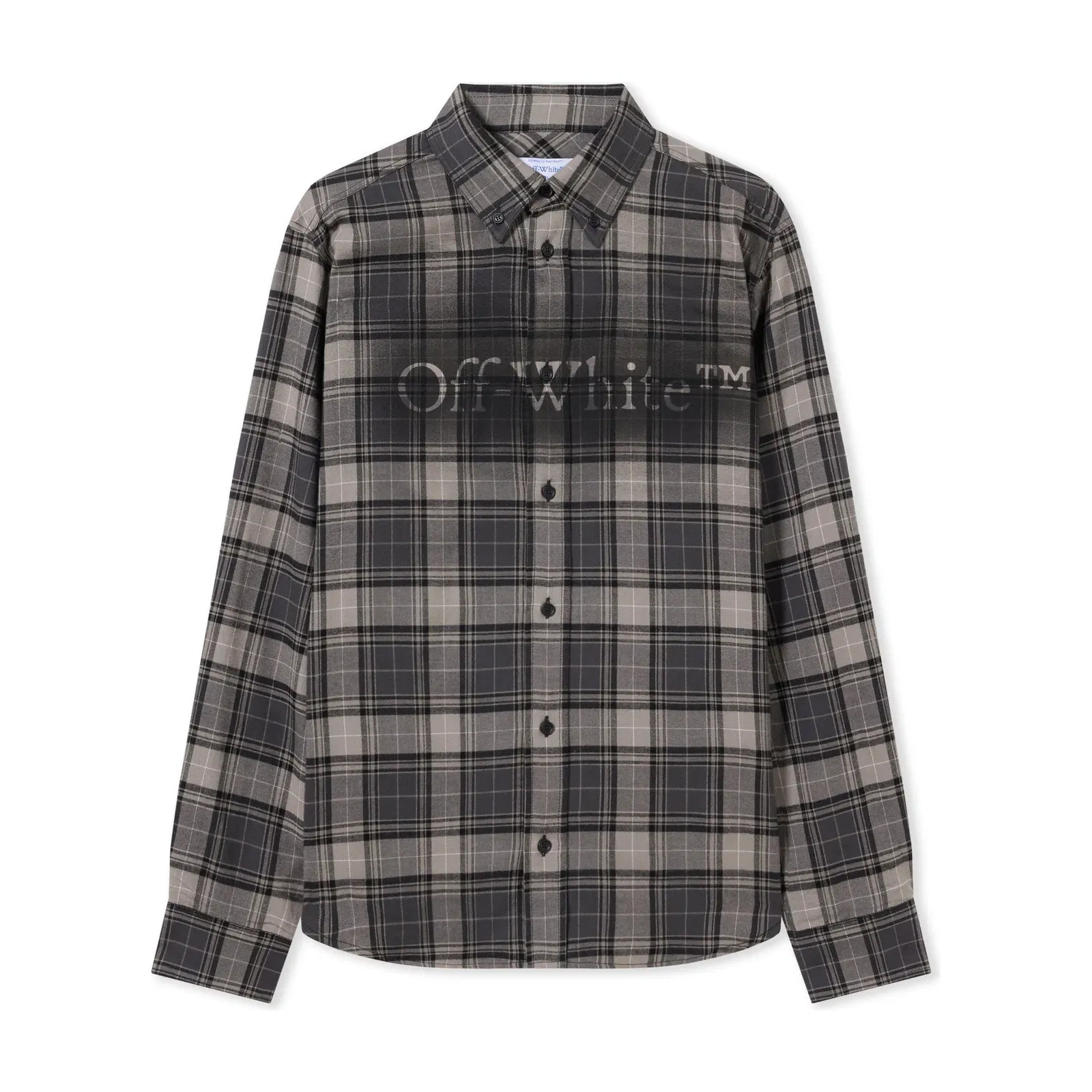 Off White Spray Book Check Flannel Shirt