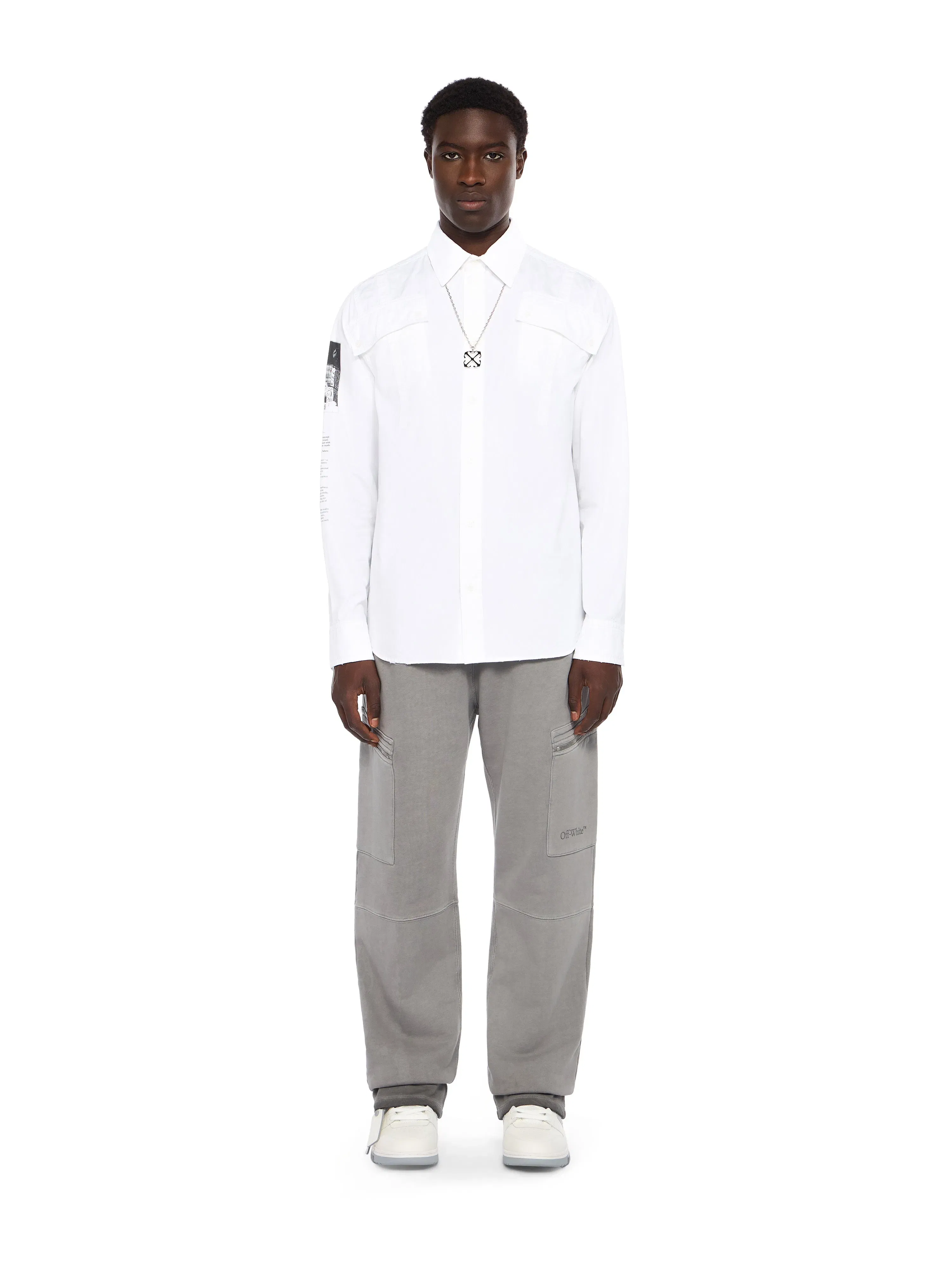 Off White Emblem Poplin Military Shirt