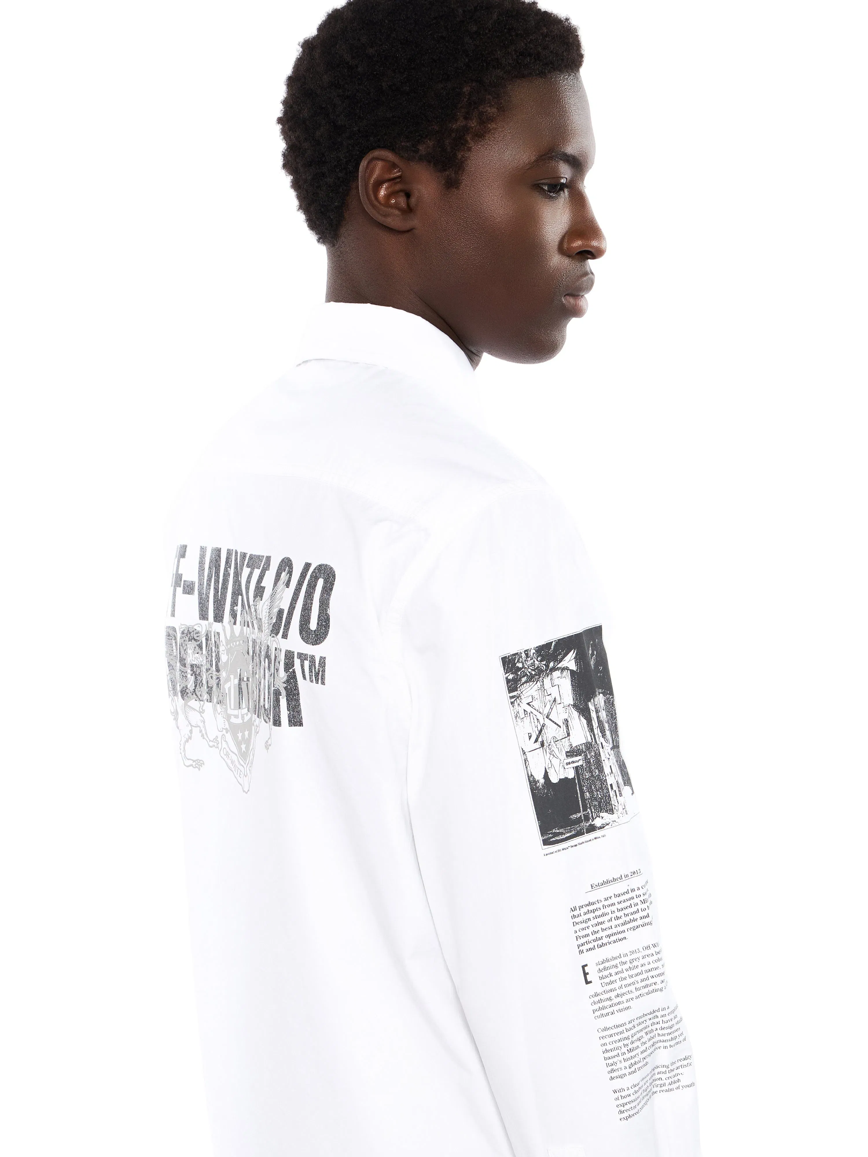 Off White Emblem Poplin Military Shirt