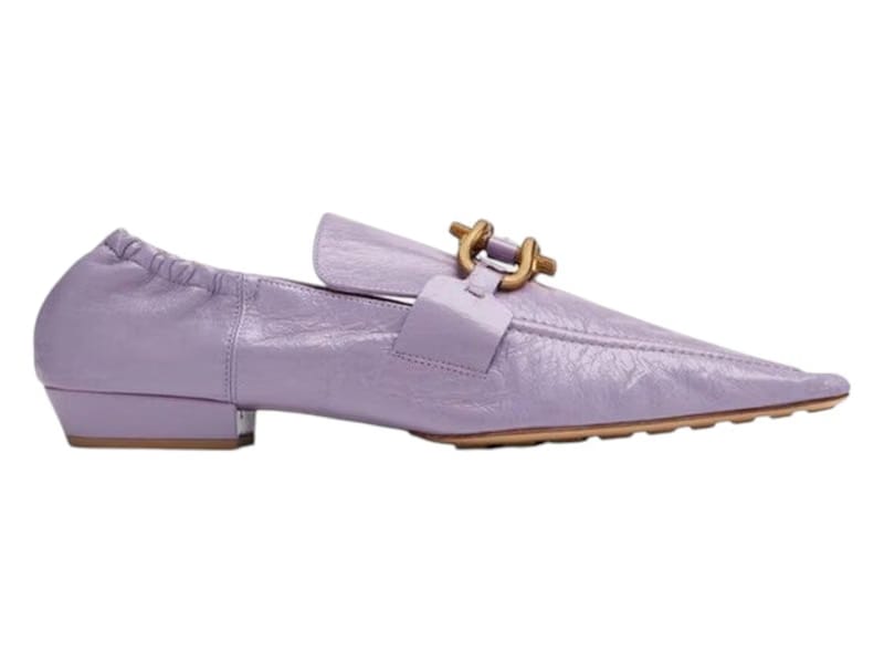 Bottega Veneta Leather Moccasins Lavender (Women's)