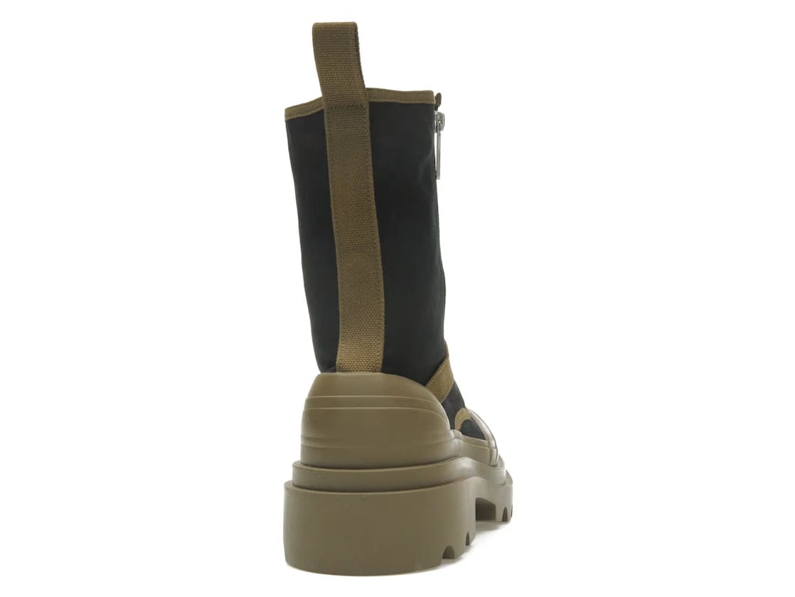 Bottega Veneta Lace-Up Boots Black Green