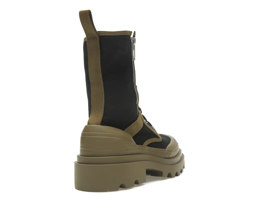 Bottega Veneta Lace-Up Boots Black Green