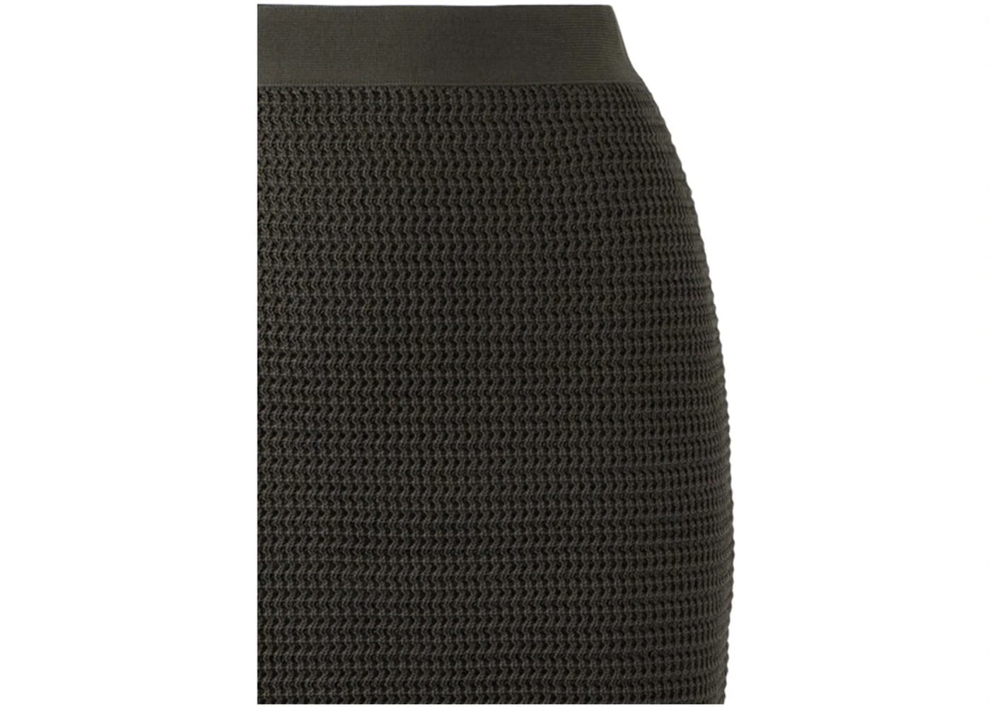 Bottega Veneta Fringe Trim Pencil Skirt Olive