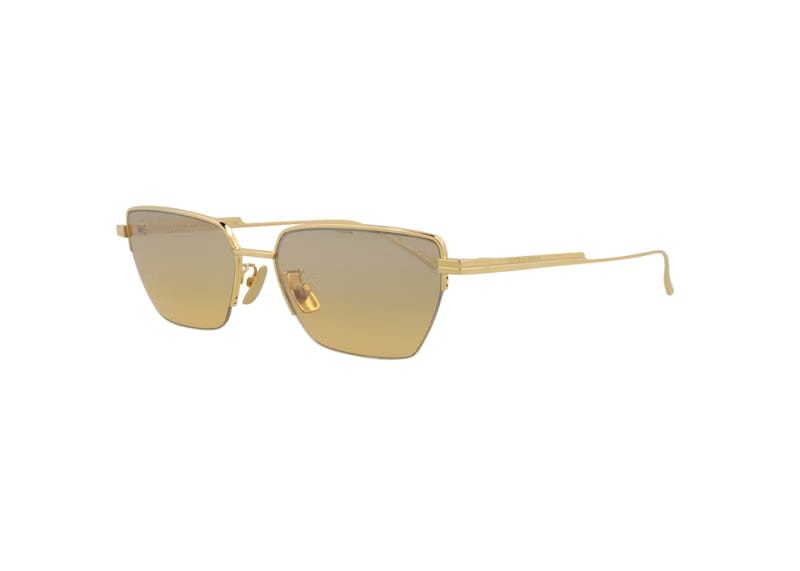 Bottega Veneta Square Rectangle Sunglasses Gold/Brown (BV1107S-30011010-002)