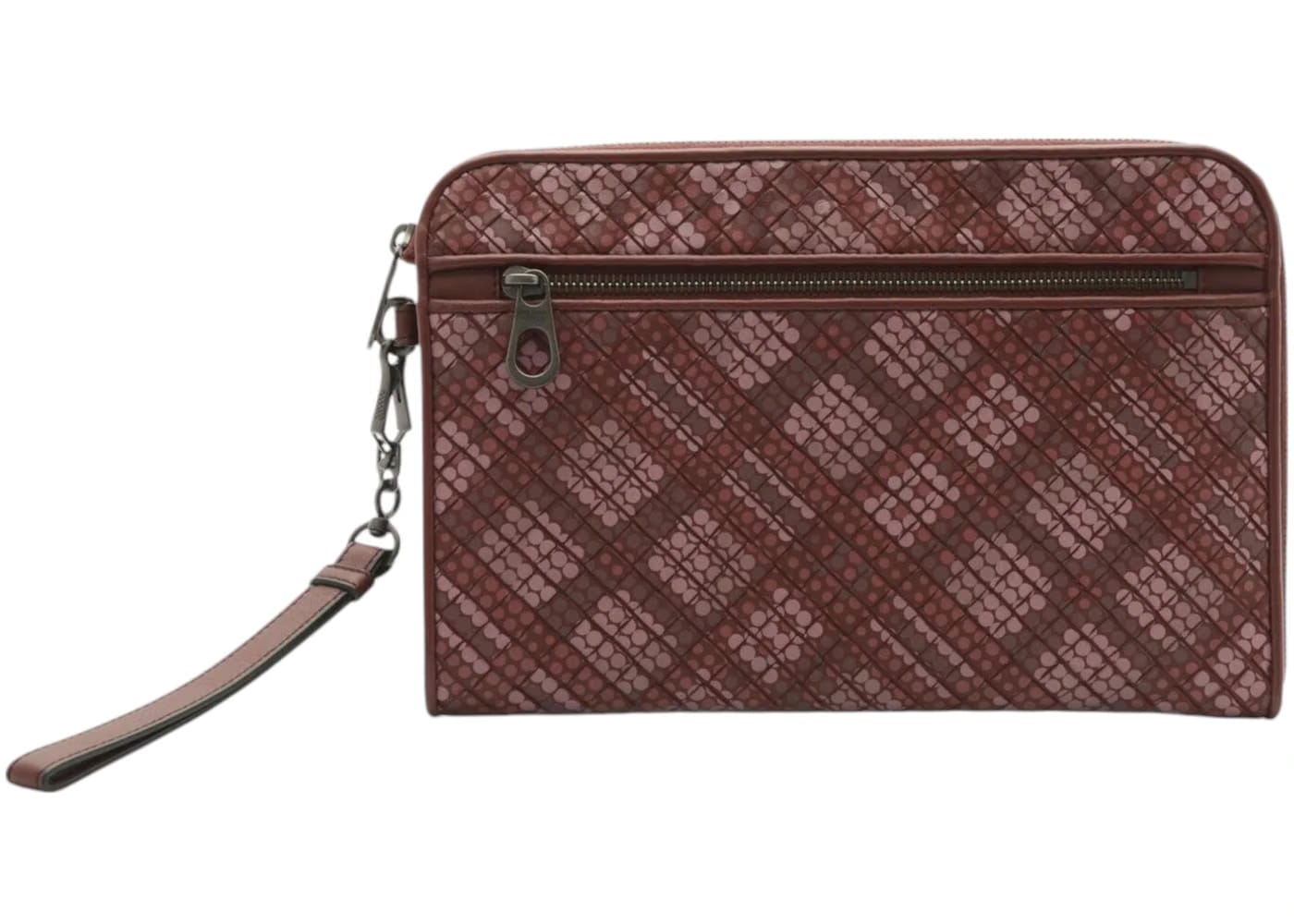 Bottega Veneta Intrecciato Polka Dot Document Case Wristlet Purple