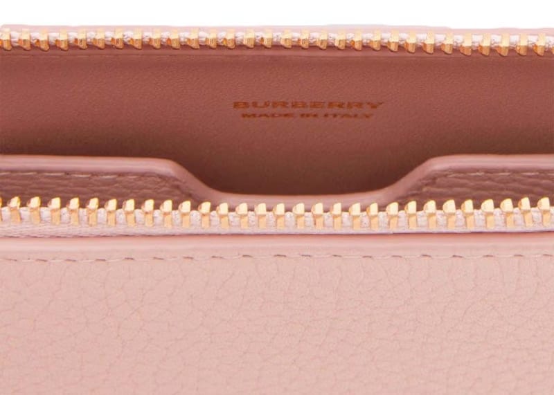 Burberry Mini TB Grainy Leather Pouch Handbag Pink