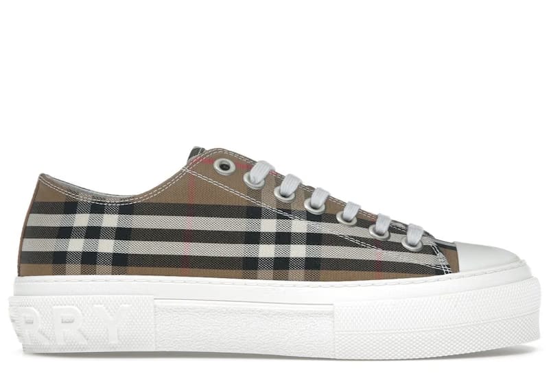 Burberry Low Top House Check Sneaker Taupe Brown
