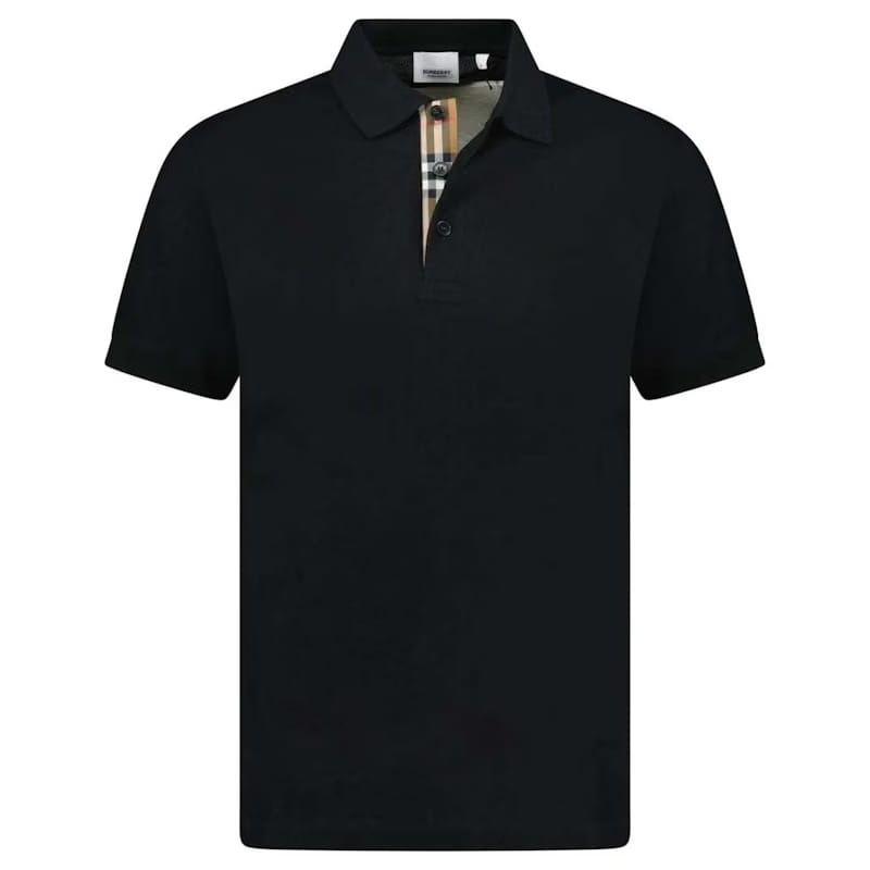 Burberry Hartford Check Placket Polo Black