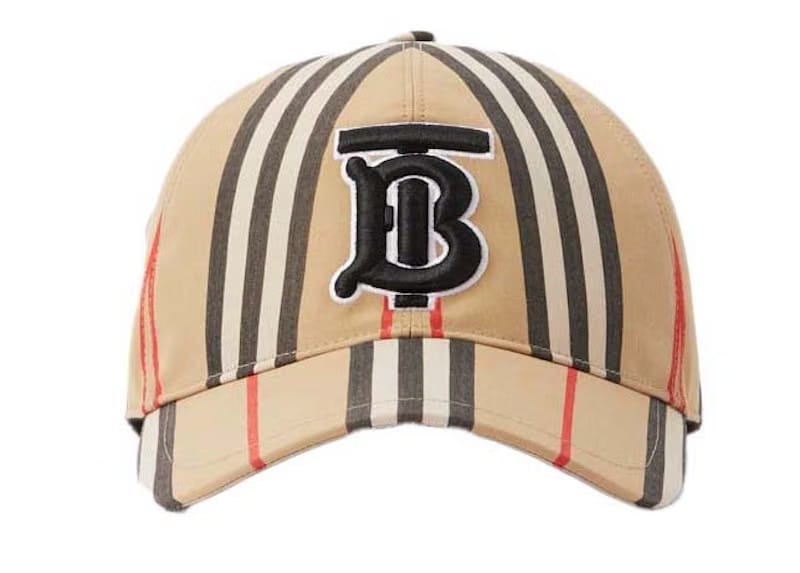 Burberry Baseball Cap Logo Applique Vintage Check Archive Beige