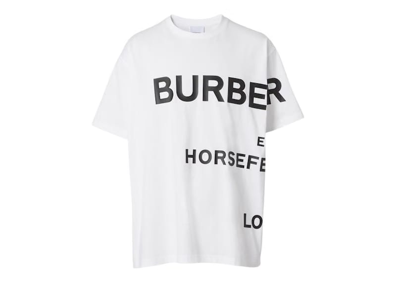 Burberry Horseferry Print Cotton T-Shirt White/Black